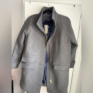 J. Crew Gray Toscana coat in Italian stadium-cloth wool blend - WOMEN’S